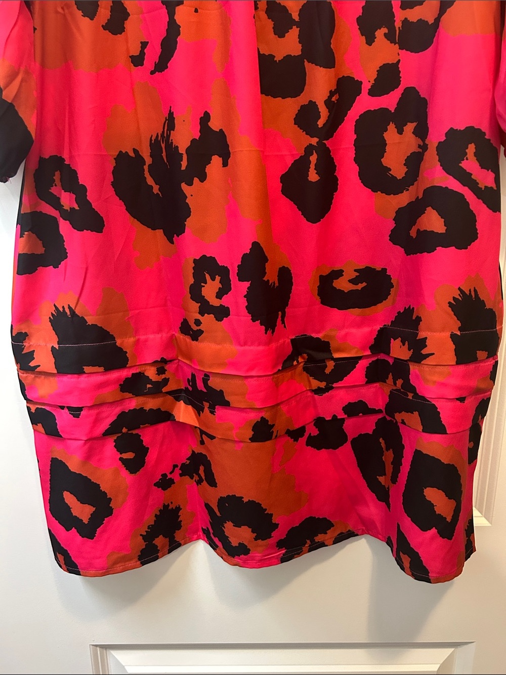 Bright Pink Animal Print Tunic Dress - Picture 11 of 13